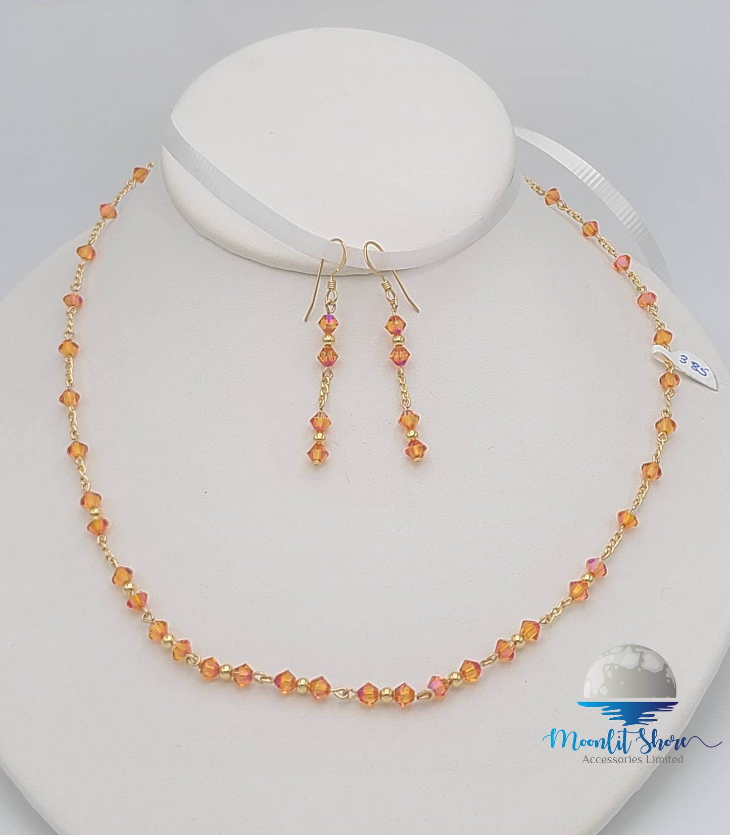 BRAZILIAN GOLD FILLED EARRINGS AND CHAIN