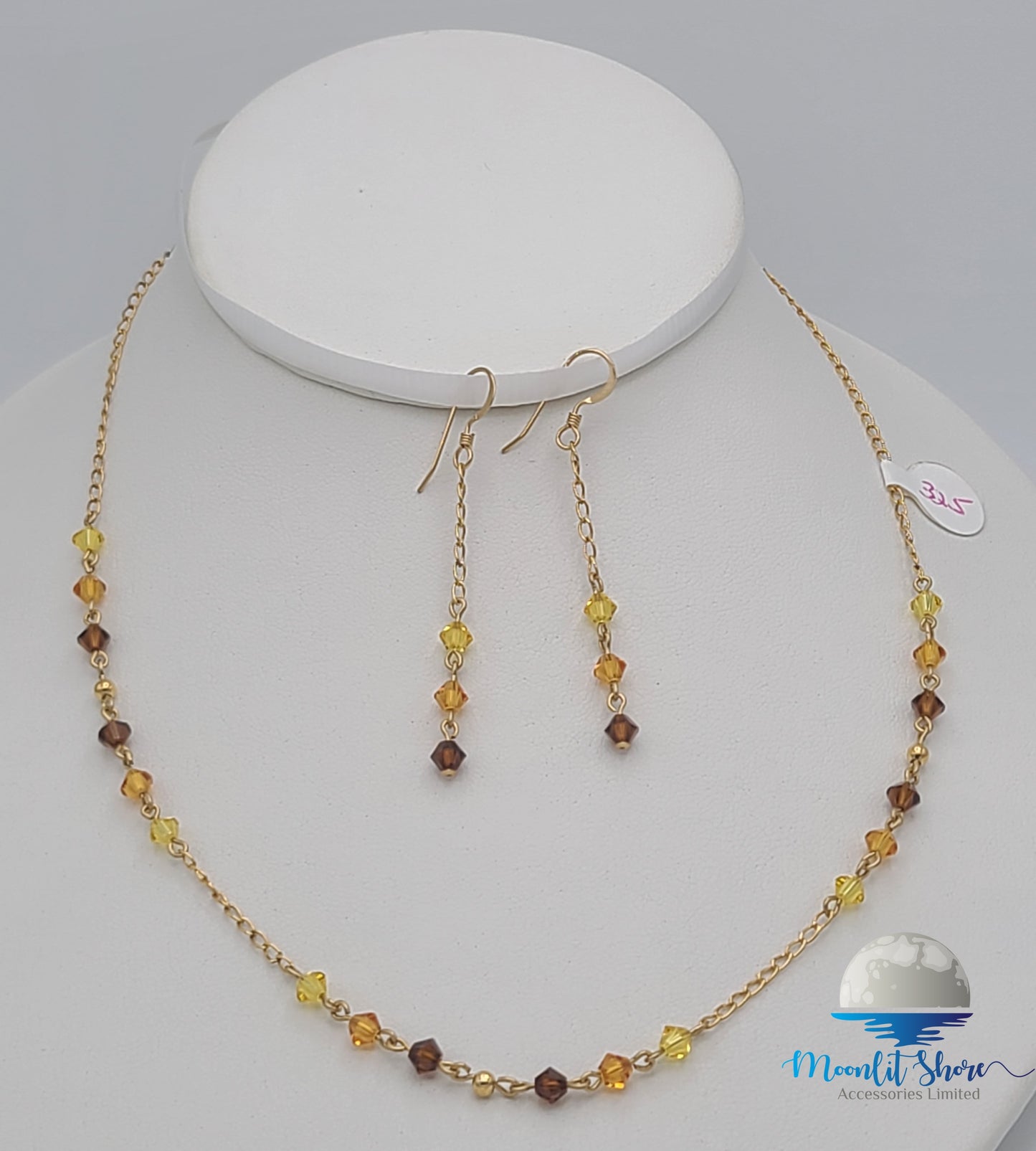 BRAZILIAN GOLD FILLED EARRINGS AND CHAIN